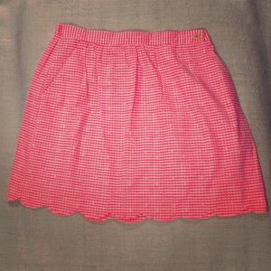 Lilly Pulitzer Gingham skirt with scalloped hem